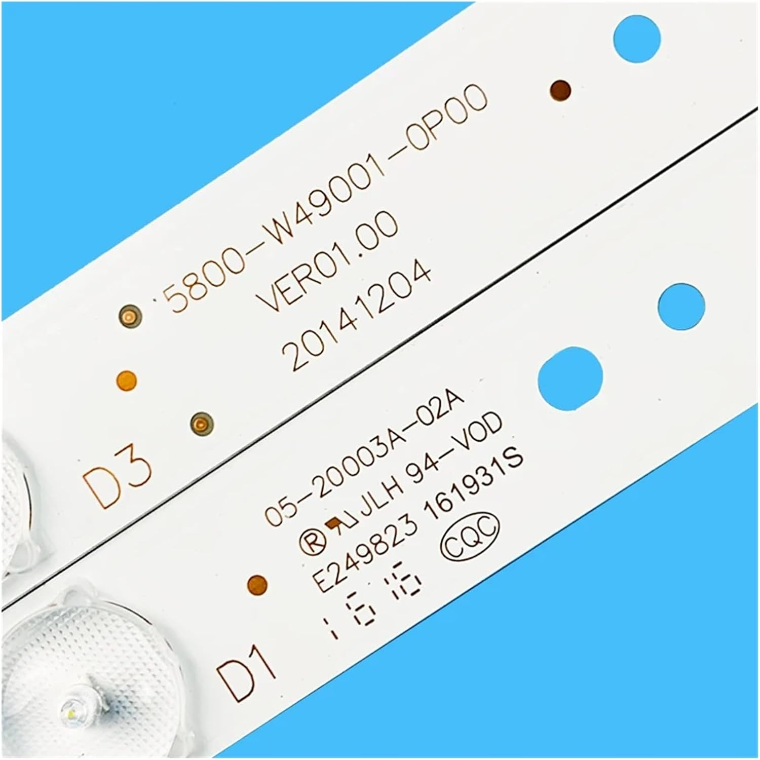 10PCS=1SET 6LED 3V 2W for 49Inch LCD TV 49D9 49E6000 49E6080 49E6090 49M6 49E390E 49E5Ers 49E368W 5800-W49001-2P00/1P00/0P00/DP00 image number 2