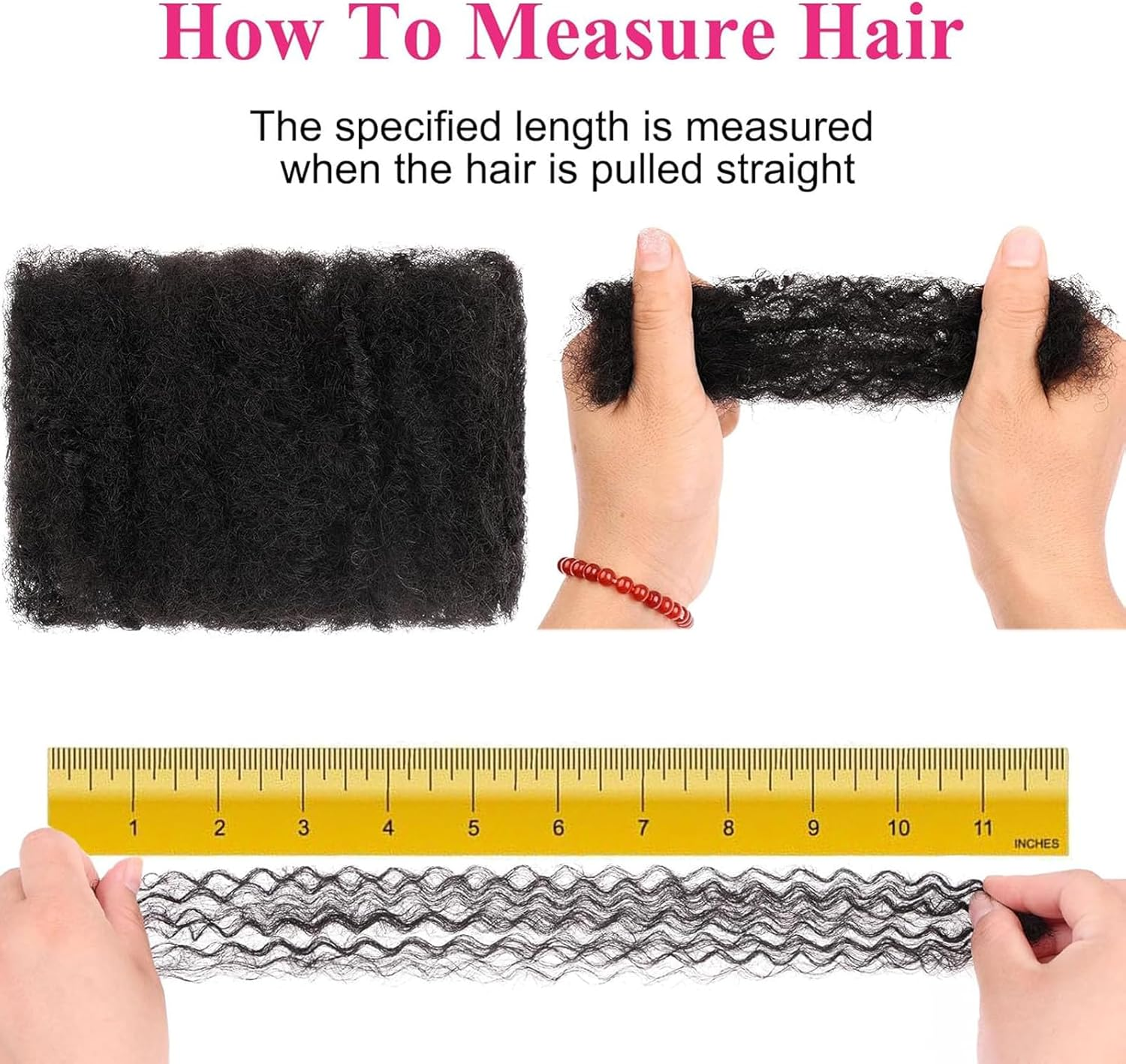 SHIHERESH 12 Inch Afro Kinky Curly Braiding Hair Bulk for Dreadlock Extensions 3 Bundles Marley Twist Hair Bulk for Micro Locs Spring Afro Twist Braids and Repair Locs (27#, 30 G/Pack) image number 3