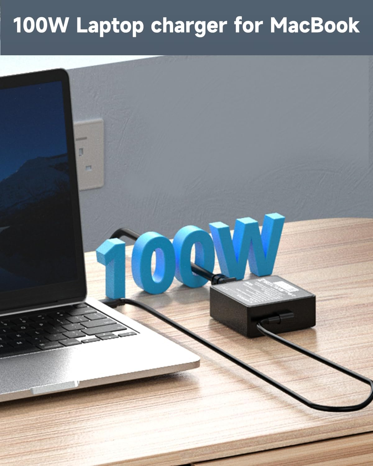 USB C Laptop Charger, 100W USB C Charger Fast Charging for for Mac Book Pro, Air, Lenovo, HP, Dell, Asus ROG, Acer, Samsung and All USB-C Port Devices, Fit for Type-C 100W 96W 90W 87W 65W 45W Laptop image number 1