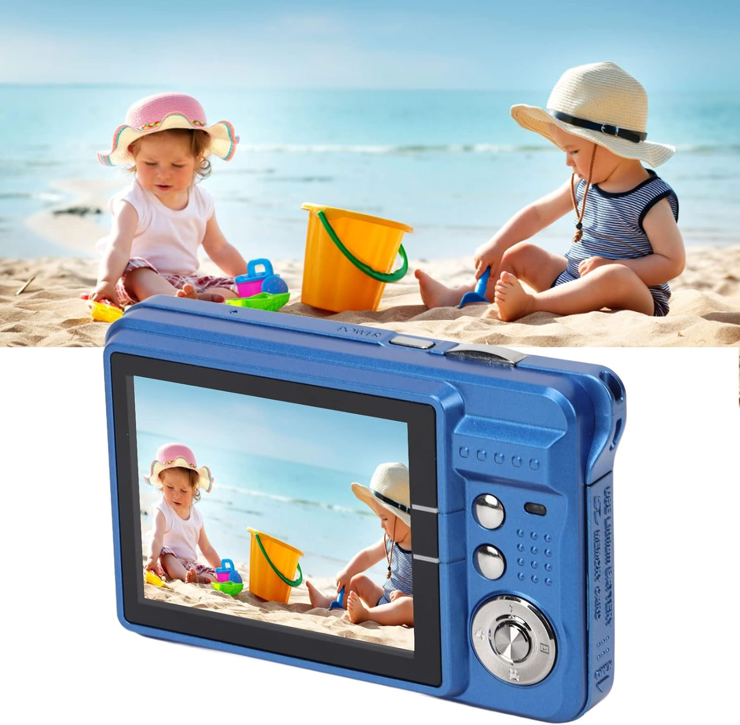 4K Digital Camera, 2.7In LCD Monitor 48MP 8 Zoom Digital Camera for Photography Continuous anti Shake Camera HD Camcorder. (Blue) image number 6