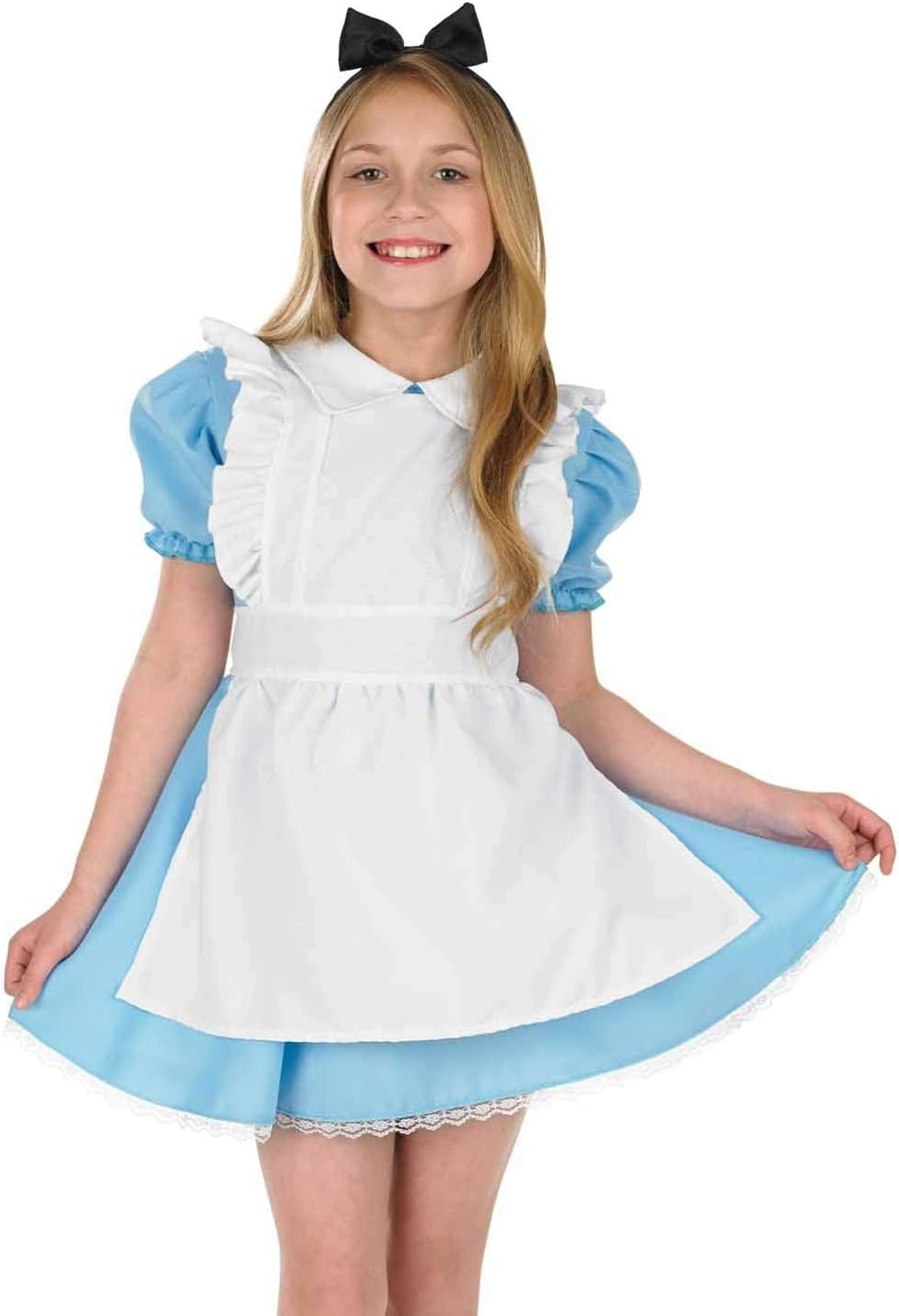 Fun Shack Alice Costume for Girls Blue Dress Halloween Costumes for Girls Halloween Available in Sizes Small Medium Large XL image number 4