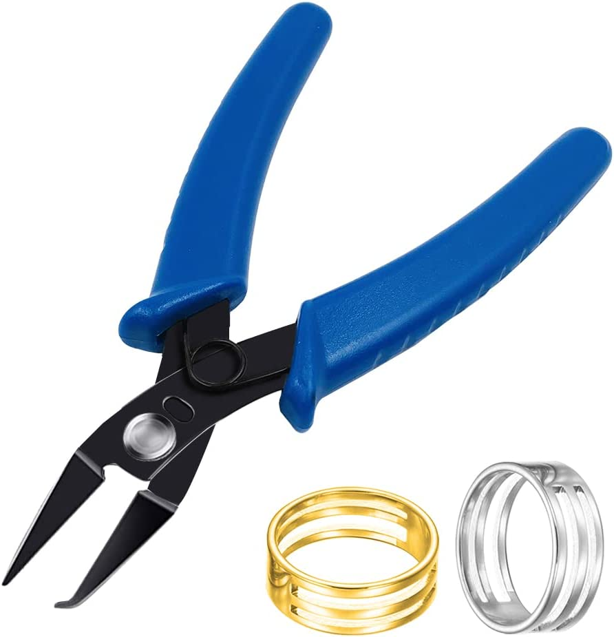 Lyflux Jewelry Pliers and Jump Ring Open/Close Tool, 2 Pieces Jump Ring Opening/Closing Rings Tool with Jump Ring Opening Pliers for Jewelry Beading Repair Making Supplies