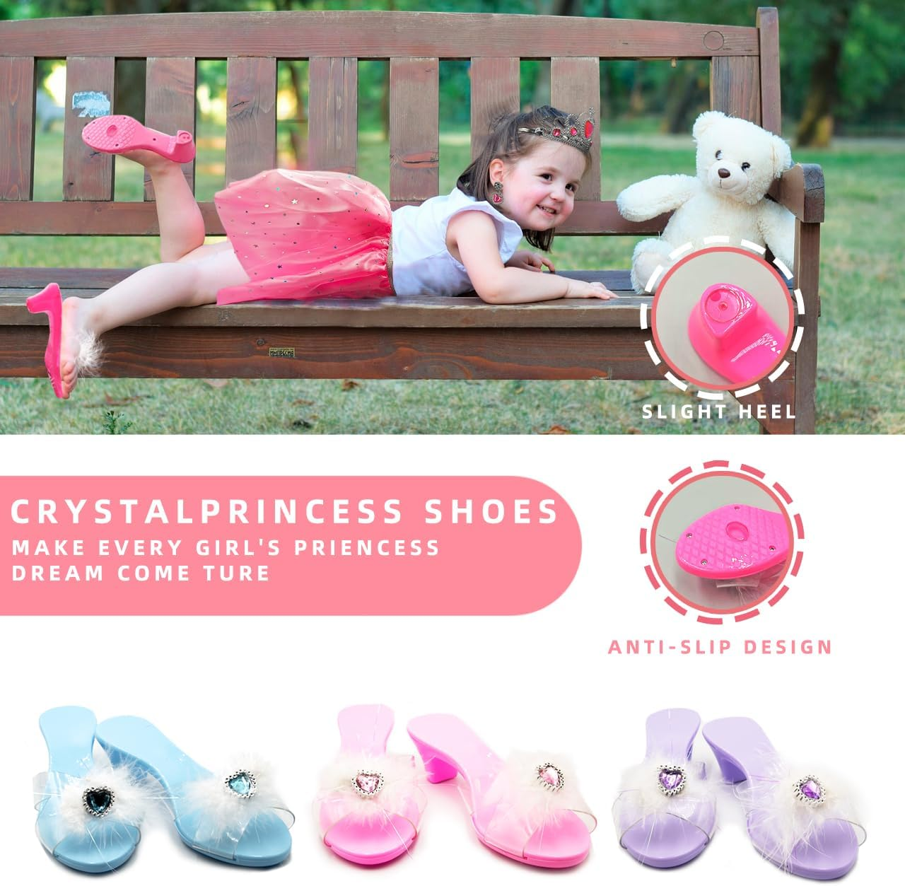 Princess Dress-Up Toys and Jewelry Set &ndash; Colorful Costumes with Skirts, Shoes, Crowns, and Accessories for Girls Ages 3-6, Perfect for Role Play and Dress-Up Fun