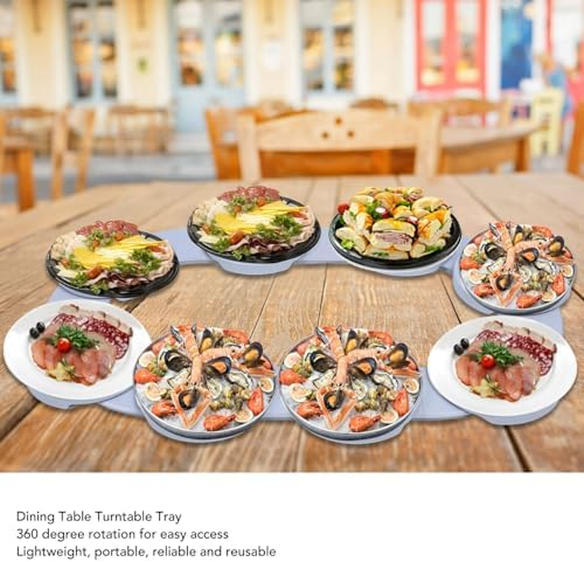 Adjustable Expandable Turntable for Oblong Rectangular Tables - 360&deg; Manual Rotating Dining Table for Kitchen & Dining, for Parties, Gatherings, and Home Use