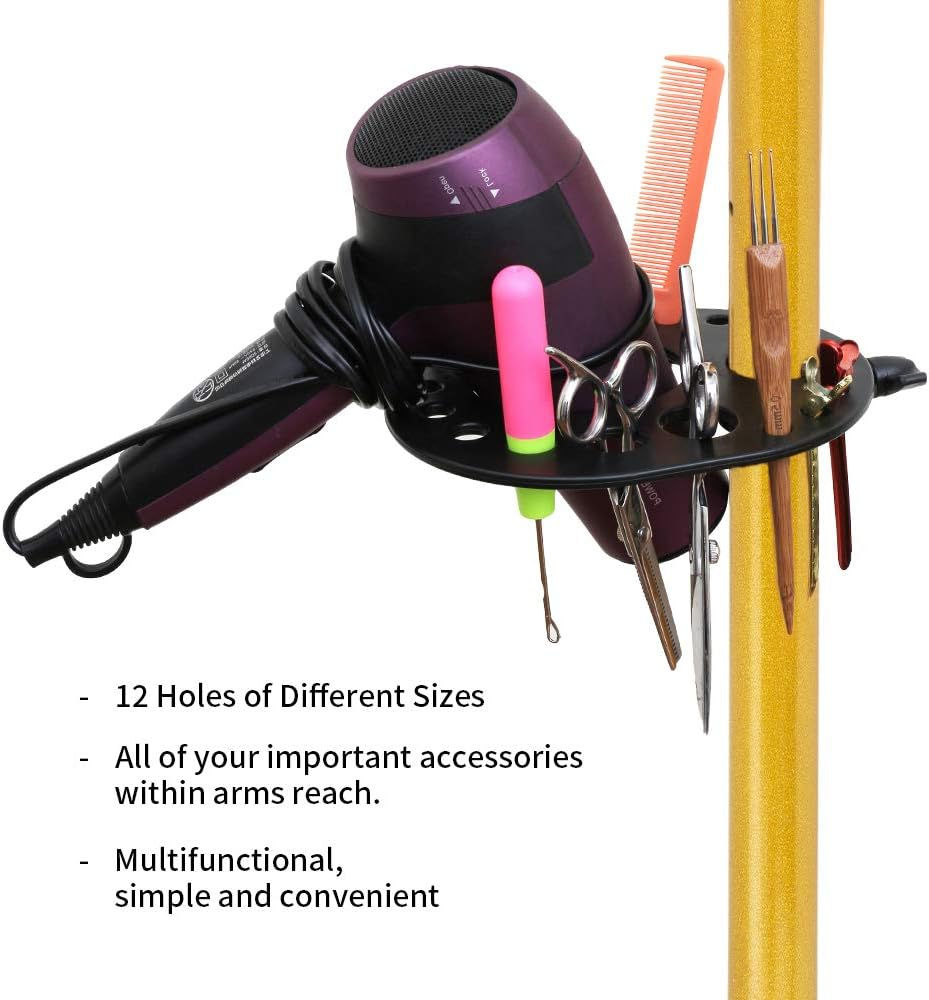 55 Inch Wig Stand Tripod - Adjustable Mannequin Head Stand Tripod Stainless Steel Wig Tripod Stand Wig Head Stand Tripod with Tool Tray (Mannequin Head Not Included) image number 3