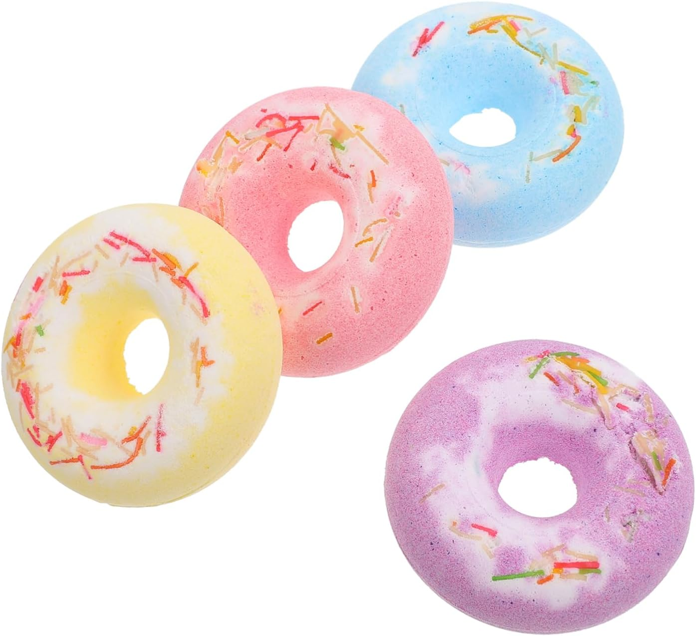 MERRYHAPY 4Pcs Adorable Doughnut Bath Salt Balls Spa for Boys and Girls Adults Random Color