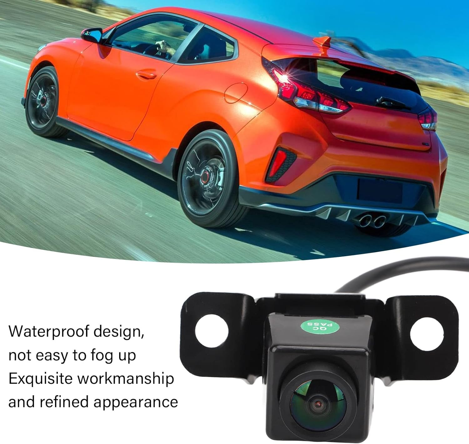 Asixxsix Car Backup Camera, 95760 2V100 HD Wide Angle Rear View Reverse Camera Waterproof Fog Resistant Plug in Rear Park Assist for Hyundai Veloster 2012‑2017 image number 5
