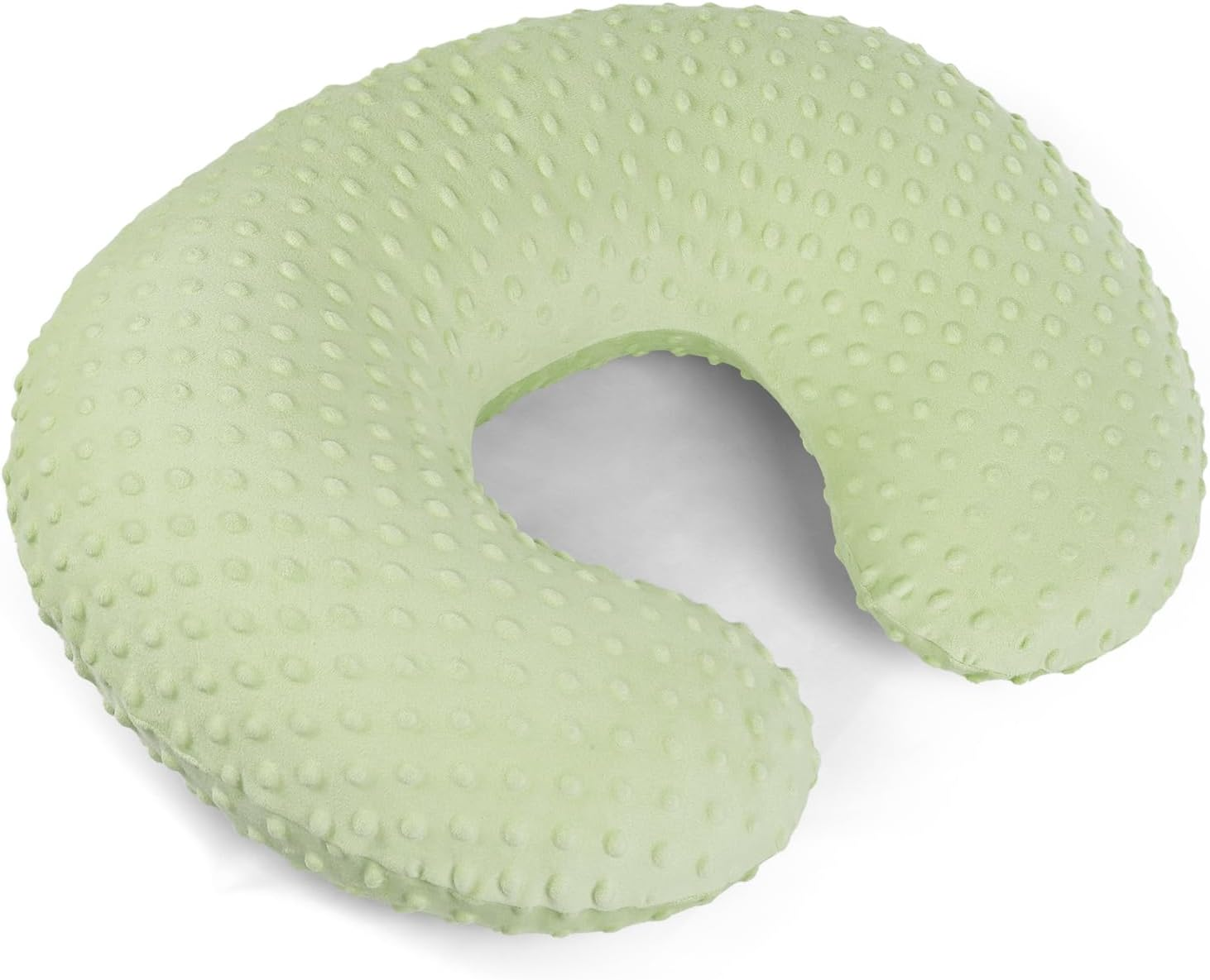 GFU Breastfeeding Pillow for Newborn with Dot Fabric Nursing Pillow Cover, Soft Comfortable Nursing Pillow for Breast Feeding and Bottle, Green