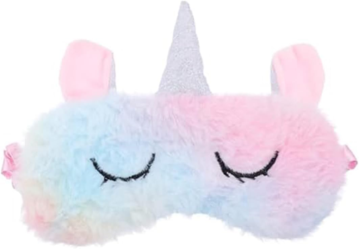 Namvo 2 Cute Sleep Eye Masks Cartoon Eye Masks Soft Plush Eye Masks Cute Unicorn Eye Masks Suitable for Travel Nap Lunch Break Overnight Party Women and Girls image number 6
