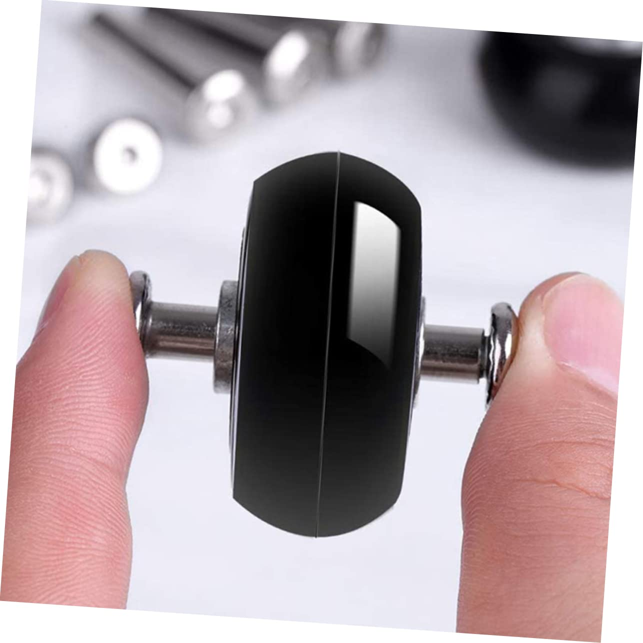 CLISPEED 2Sets Rubber Wheels Luggage Replacement Suitcase Wheels Practical Caster for Travel Luggage Bags Easy Repair Parts image number 6