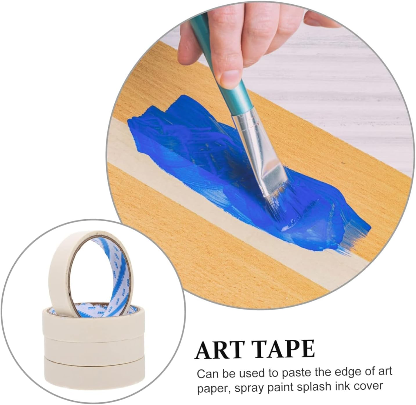 10Pcs Art Tape Paper Tape Adhesive White Painters Tape Beige Spray Paint White Car Paint Car Trim Adhesive Drawing Tapes Car Spraying Paint Tapes Self-Adhesive Tapes Student Japan image number 3