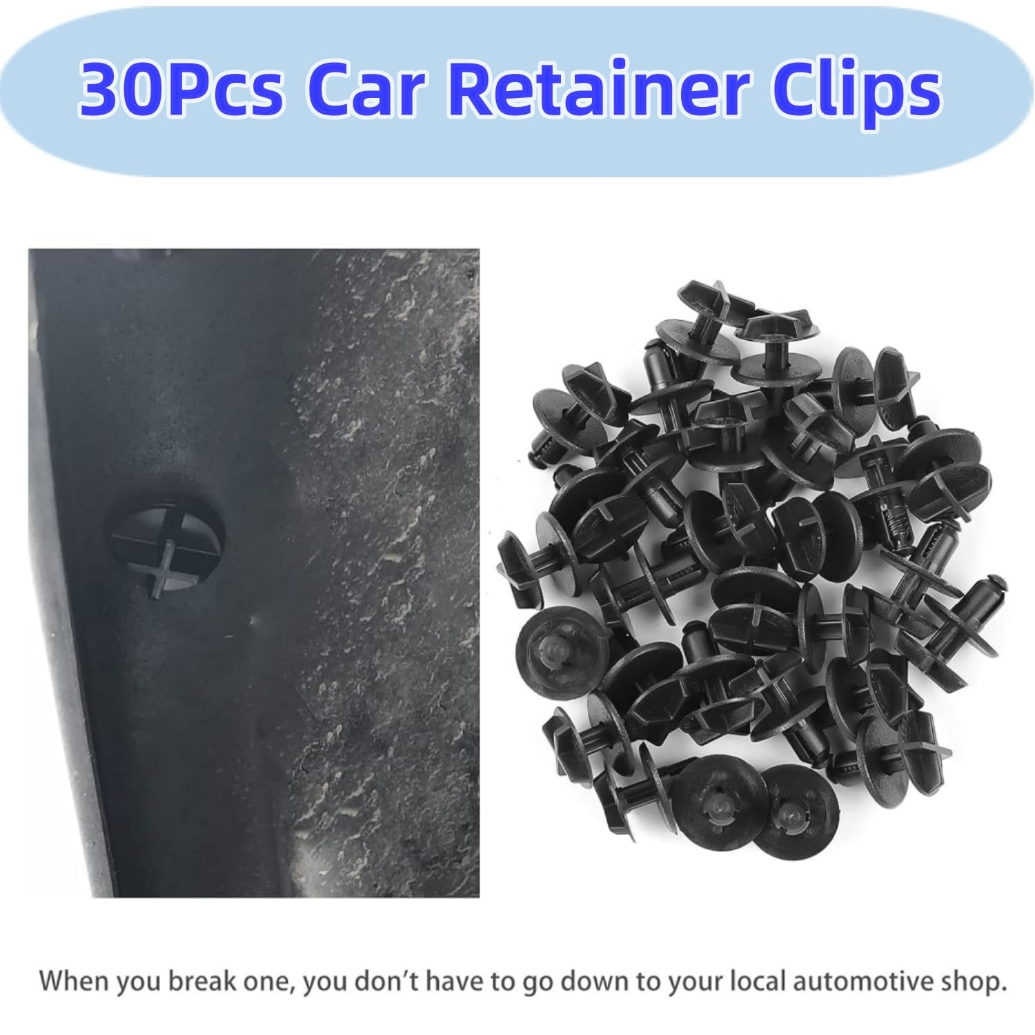 MEZOKUCEL 20Pcs Battery Covers Cowl Panel Retainer Clips LR024316 Fit 9Mm Hole Black Nylon Compatible with Car Interior Parts Defender 90 110, Fits Evoque 2012-On image number 4