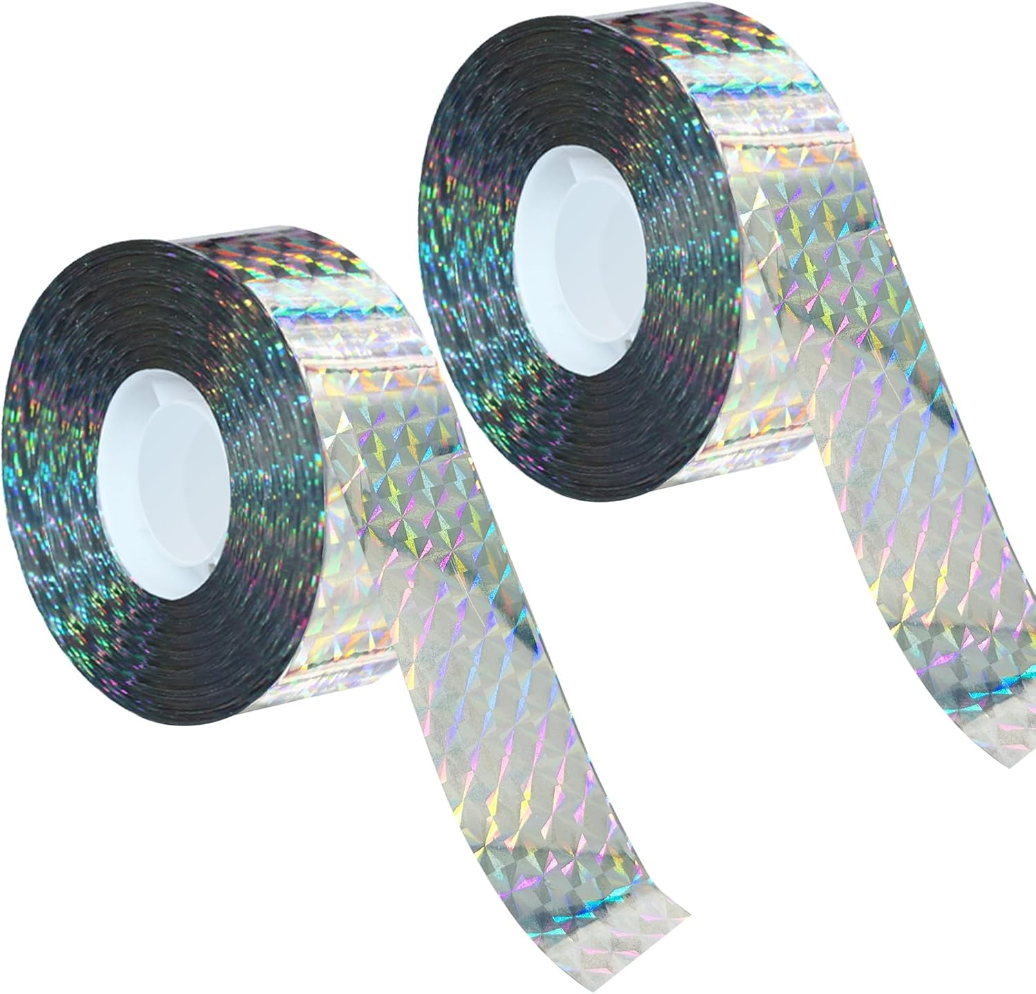 Bird Scare Tapes 500FT*2 Reflective Flash Tape for Birds, Bird Scare Device Double Side Ribbon Scare Birds Away for House, Garden, Yard, Orchard image number 6