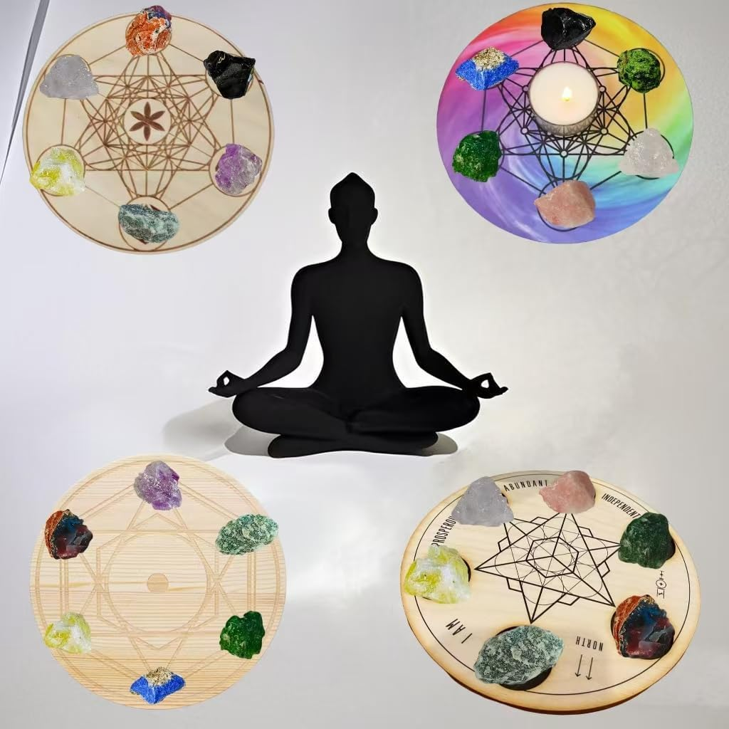 Anxiety Release Crystal Set - 6 Natural Stones for Calming Panic & Easing Overthinking - 2 image number 2