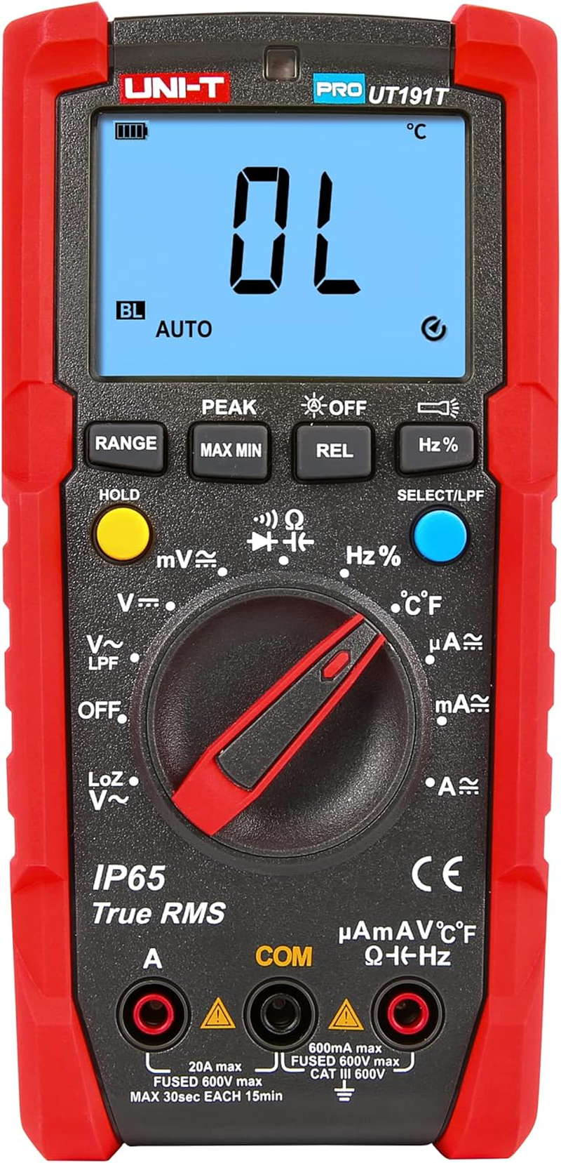 UNI-T UT191 Series Professional Digital Multimeter Pro Line, Complies with CAT III 600V and IP65 image number 5