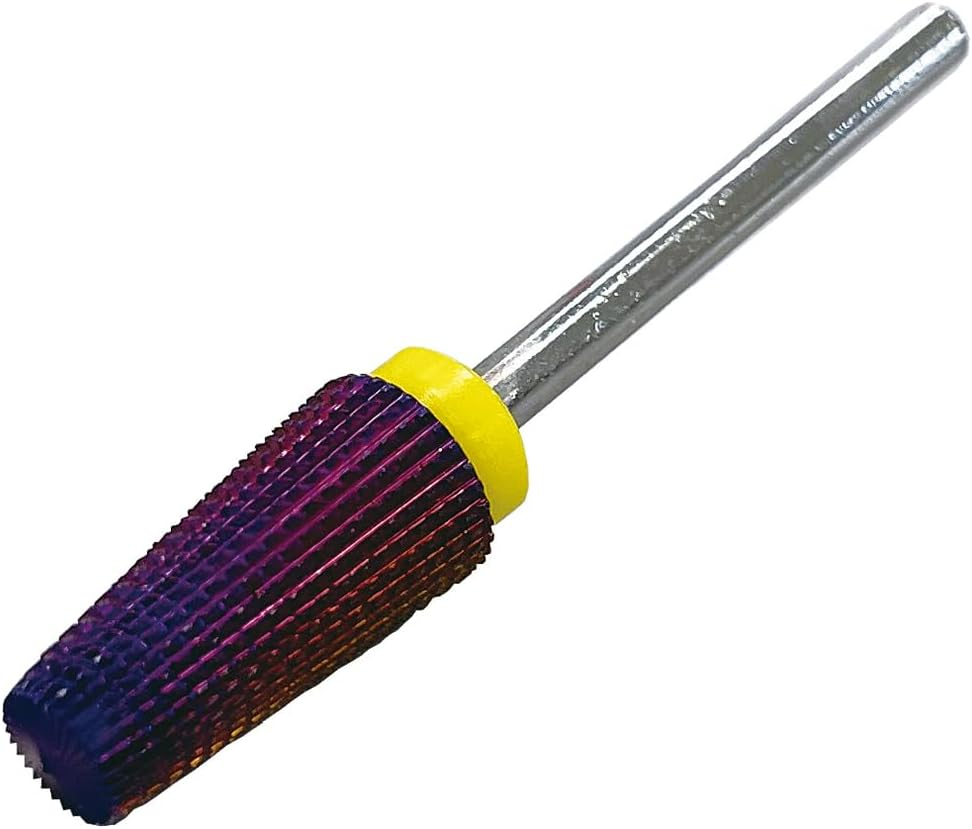 Rooro RO1-27-F Nail Bit for Nail Off, Purple Cone Bit, Fine, Blade Diameter 0.3 X 0.18 Inches (7 X 4.5 Mm), Safe to Sharpen
