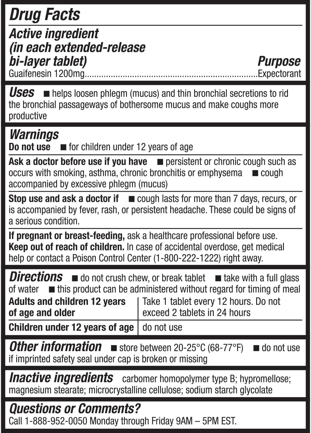 Healtha2Z&reg; Mucus Relief | Guaifenesin 1200 Mg | NO Benzene |100 Tablets | Maximum Strength | 12 Hour | Expectorant | Relieves Chest Congestion | Thins and Loosens Mucus image number 6