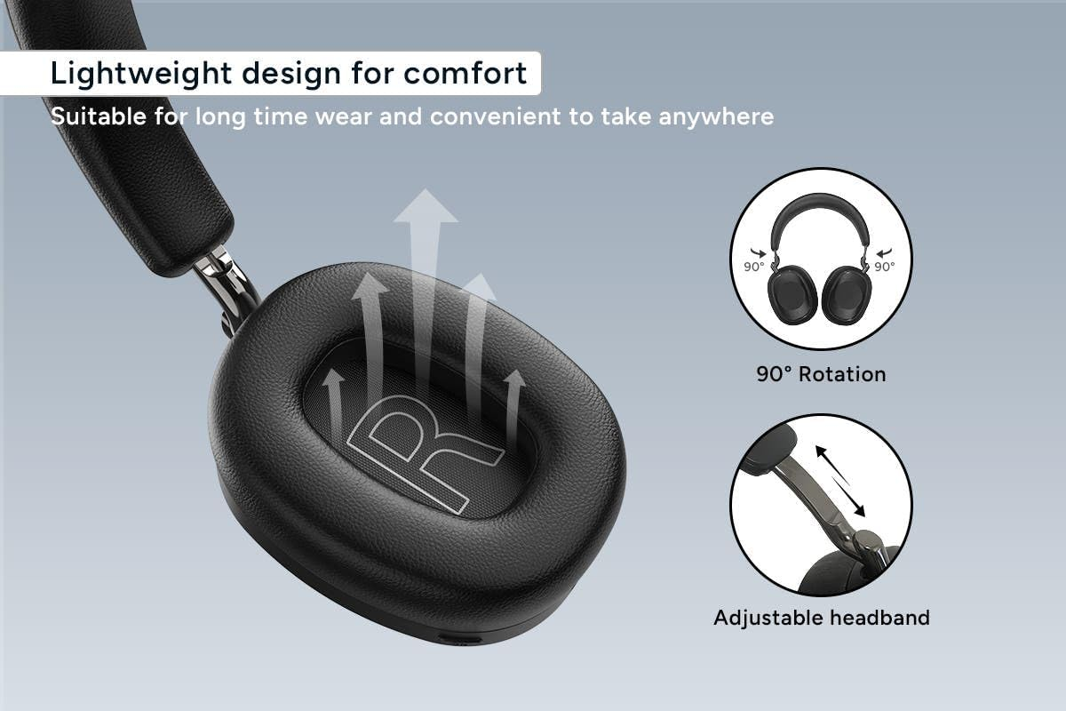 Kogan NC45 Ultra Hybrid Active Noise Cancelling Over-Ear Headphones - KANC45ULBLK image number 6