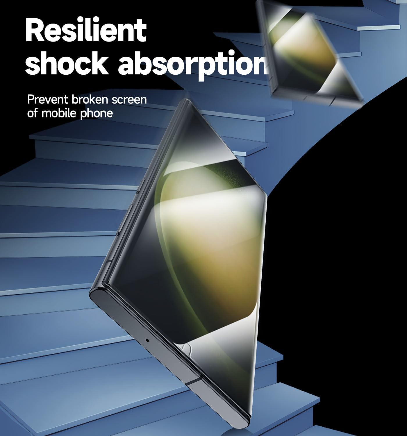 MAGIC JOHN 2 Pack Screen Protector for Samsung Galaxy S23 Ultra - Ceramic Film, Fingerprint ID Compatible, Easy Installation, Shock-Resistant, 3D Curved, Bubble Free image number 1