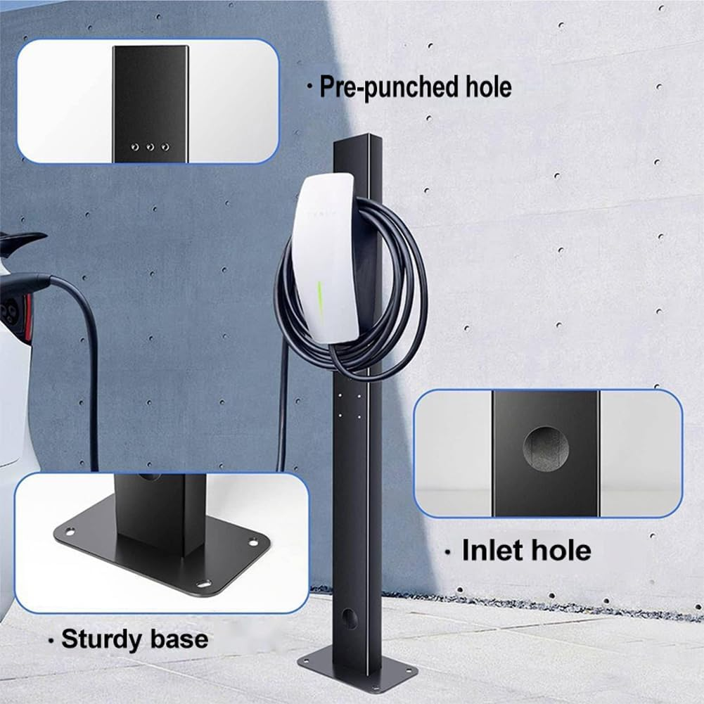 EV Charger Stand for Tesla Gen 2/3 Wall Connector Compatible with All EV Models Durable Pedestal Mount Station for Outdoor Charging with Corrosion Resistance image number 3