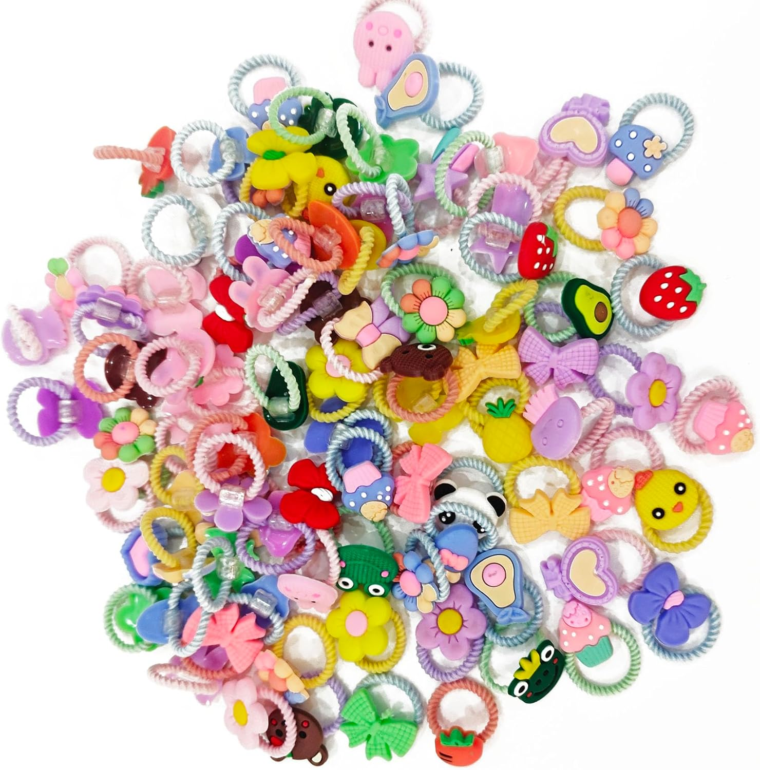 500Pcs Baby Hair Ties, NIANAN Candy Color Hair Rubber Bands 16 Colors Elastic Ponytail Holder Soft Cotton Seamless Hair Ties Colorful Small Hair Accessories for Kids, Newborn Girls, Toddler