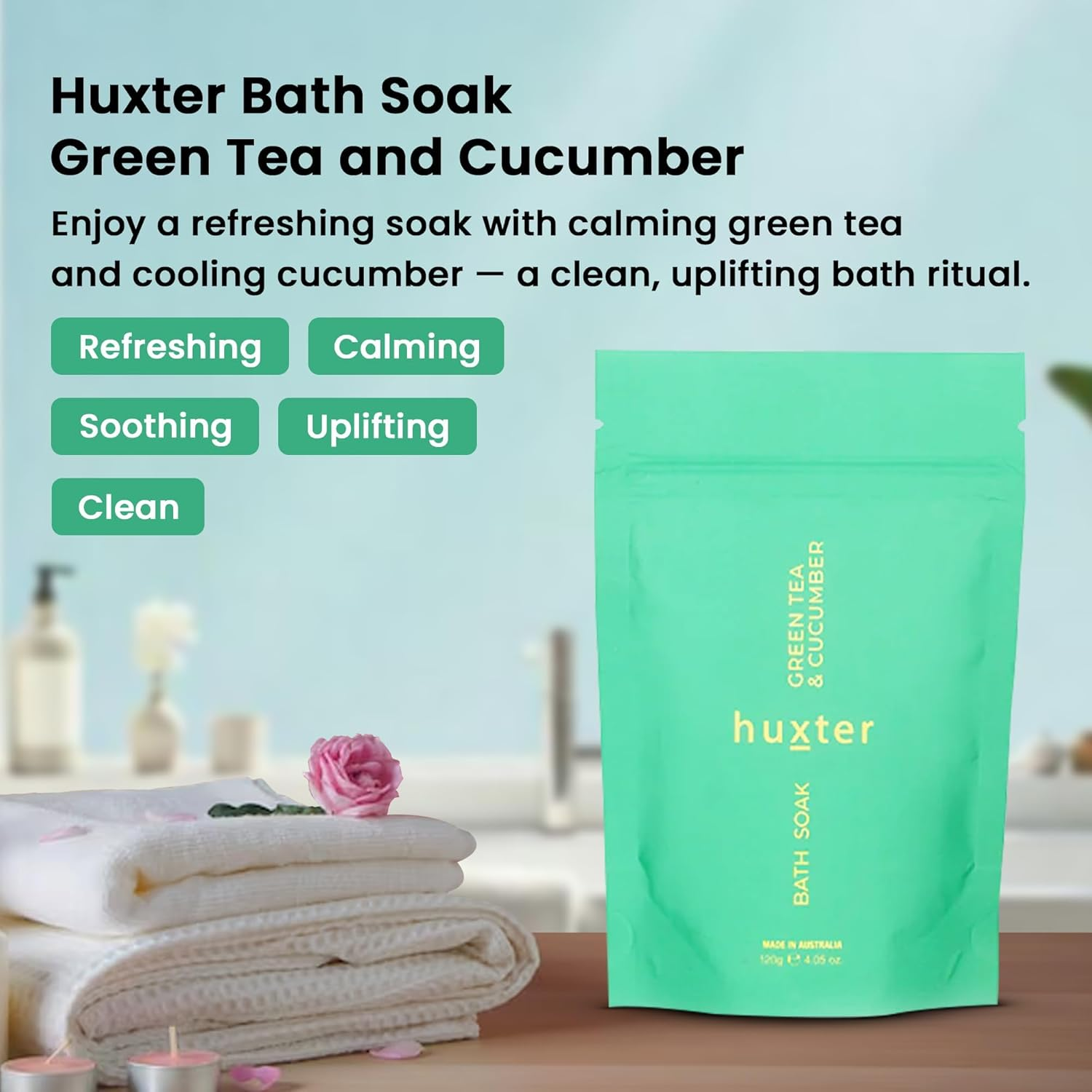 Luxury Pamper Hamper, Relaxation Gift Set, Green Tea Bath Soak, Chardonnay Wine, Scented Candle, Gourmet Chocolate, Perfect Birthday or Thank You Gift image number 2