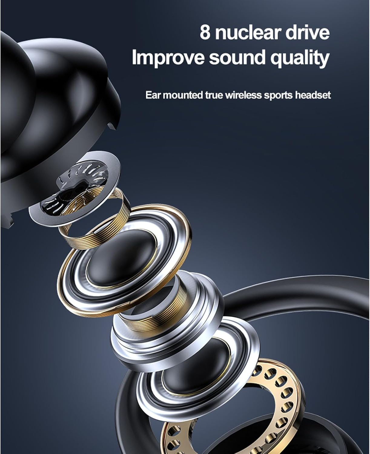 Earhook for Earbuds, Active Noise Cancelling, Headphones with Microphone, Ergonomic Ear Hooks, Sport over Earbuds for Business Calls and Music image number 6