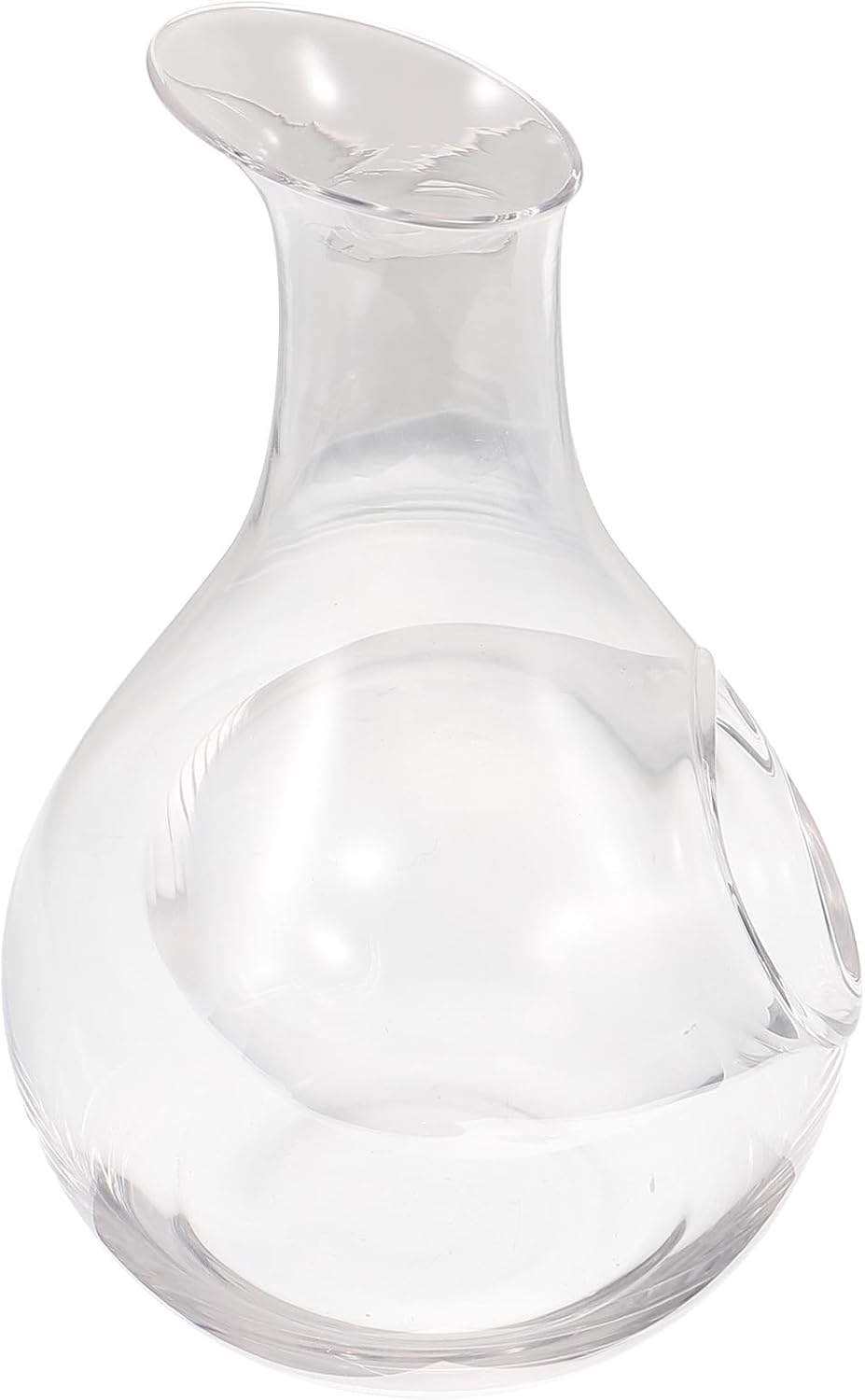 TOPPERFUN Creative 385Ml Glass Wine Decanter with Ice Chamber, Inclined Mouth Fast Red Wine Dispenser Pitcher, Japanese Style Glass Aerator for Home Entertaining image number 1