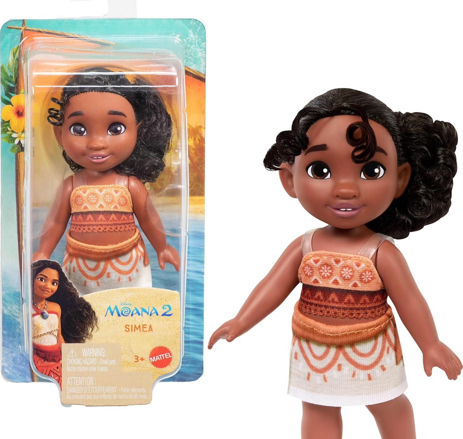 Mattel Disney Moana 2 Simea Fashion Doll with Anklet Accessory, 5 Moveable Joints & Removable Outfit, Toys Inspired by the Movie