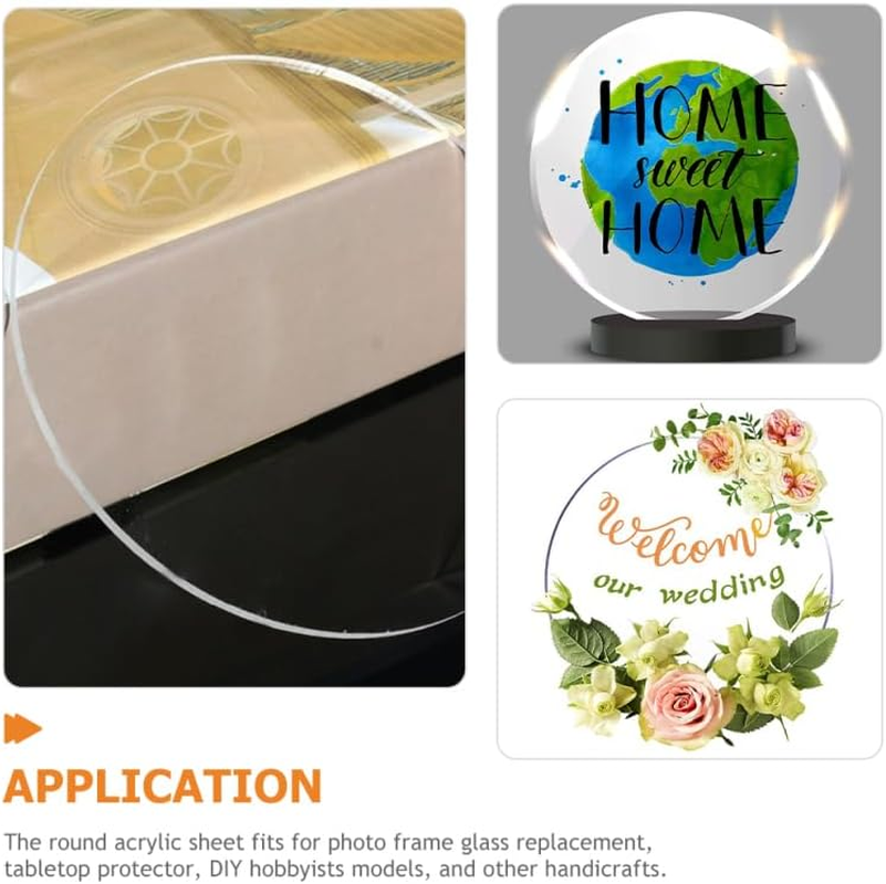 SHINEOFI Acrylic Cake Disc, round Slices, 12In DIY Craft Cutting Board Acrylic Sheets for DIY Arts Crafts Projects image number 6