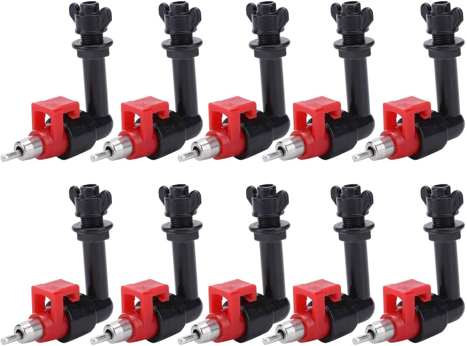 Pack of 10 Automatic Nipple Drinkers and Feeders for Poultry - Efficient System for Easy Feeding - Ideal for Small Animals and Farm Use image number 5