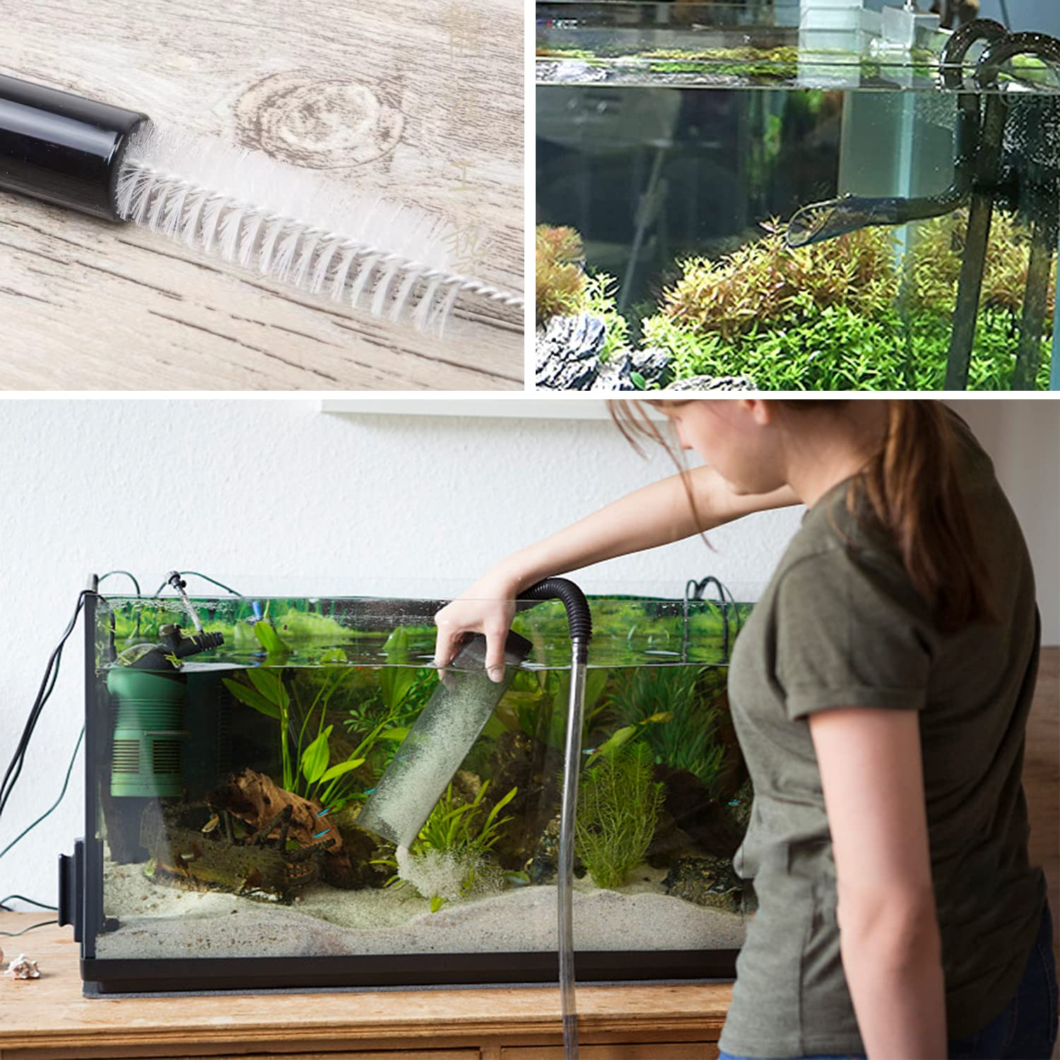 TORMEN 59Inch 304 Stainless Steel Long Brush, 1.5M Portable Tube Nylon Straw Brush for Mask and Pipe(White image number 1