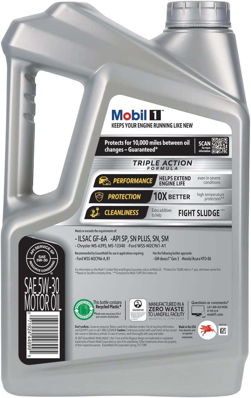 Mobil 1 Advanced Full Synthetic Motor Oil 5W-30, 5 Quart image number 3