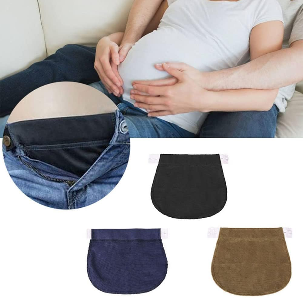 RAYWE 3Pcs Waist Extender Elastic Pants Maternity Preg-Nancy Waistband Belt image number 5