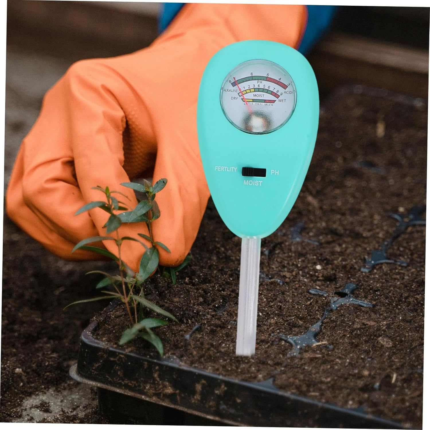 MERRYHAPY Garden Soil Tester Multi-Functional Plant Soil Ph Moisture Moist and Ph Easy to Use for Gardening image number 6