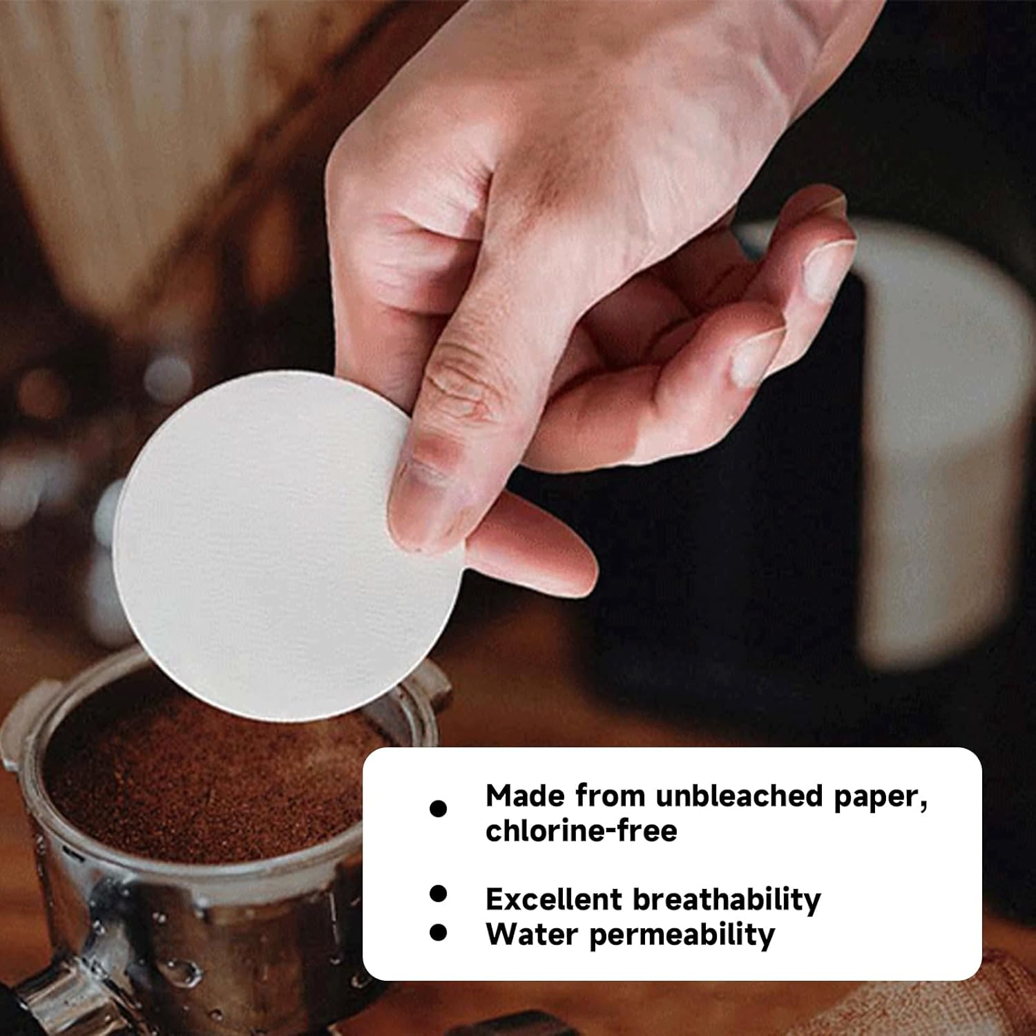 400 Pcs Paper Filters Compatible with Aeropress - 64 Mm/2.5 Inches All Coffee and Espresso Makers Paper Filters, Vegan Non-Bleached Natural Micro-Filters for Aeropress (White) image number 2
