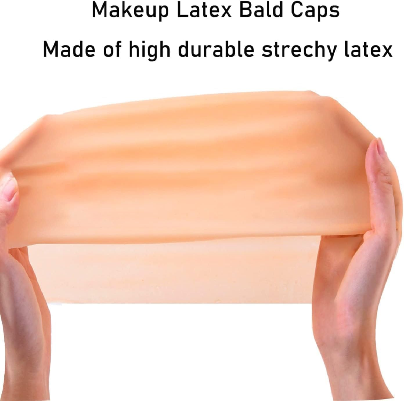 3 Packs Makeup Latex Bald Caps with 4 Nylon Wig Caps for Adult Head Wig Cap Costume Party Adult Costume Accessory image number 6