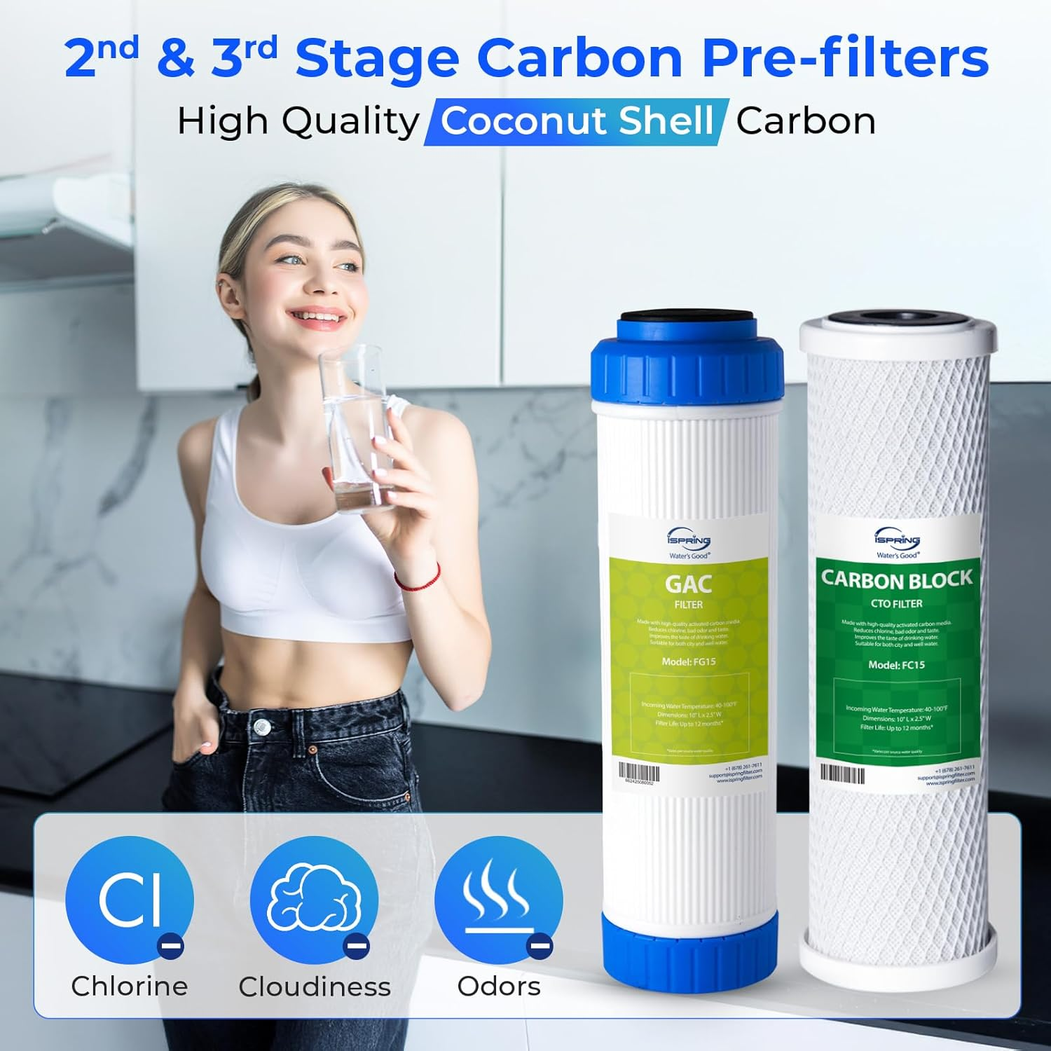 Ispring F19K75 Littlewell 6-Stage Alkaline Reverse Osmosis 2-Year Filter Set image number 6