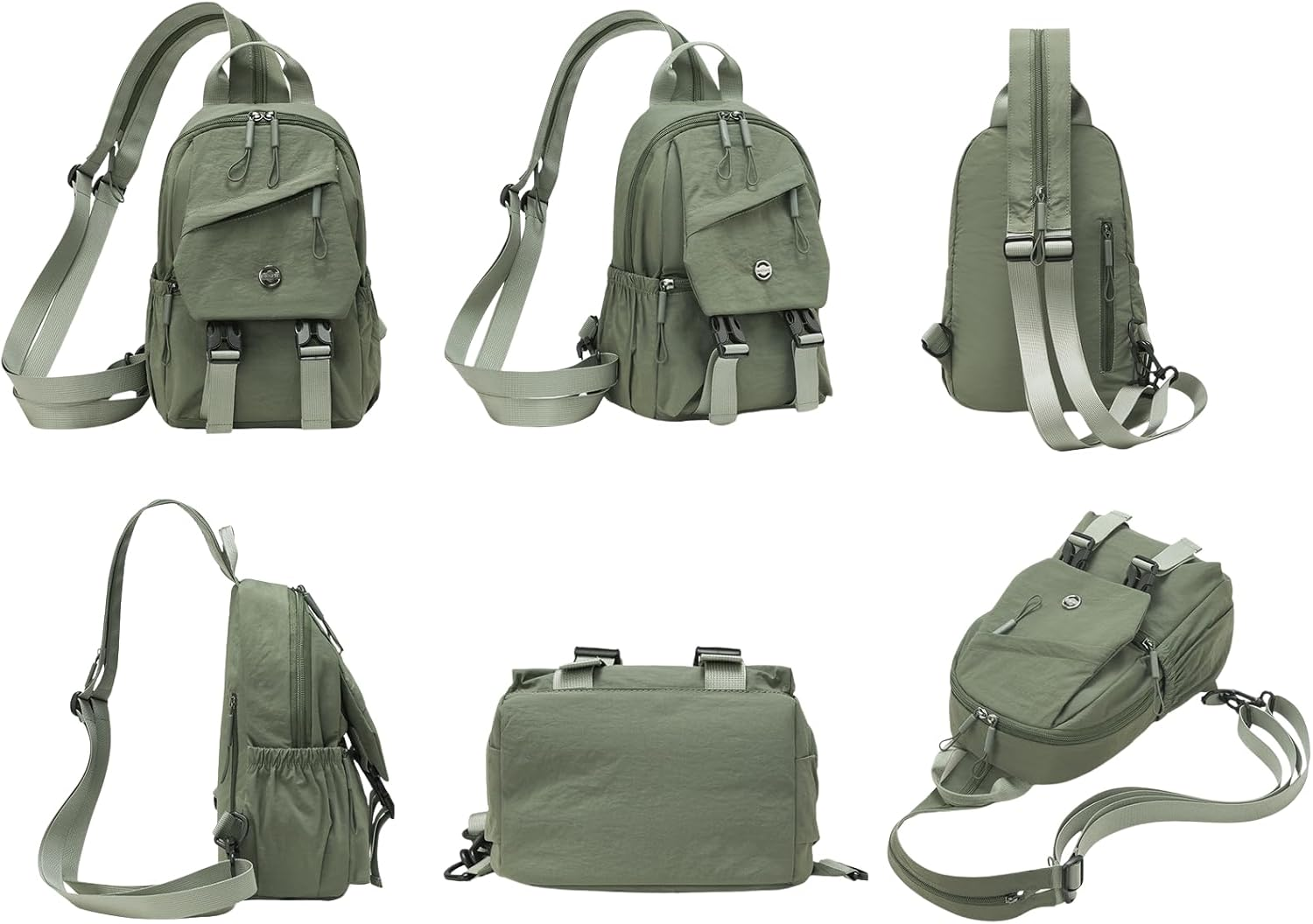 Sellerfun Durable Nylon Workwear Backpack for Men Women Casual Outdoor Travel Rucksack image number 6