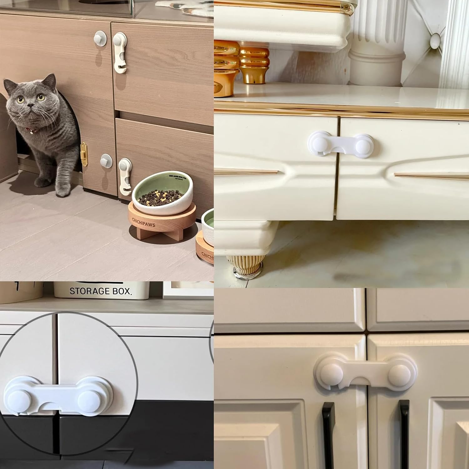 Loimon 6-Pack Child Proof Locks - No Drilling Baby Safety Locks for Cabinets, Drawers, Wardrobe & Cupboards | Easy Install Childproof Door Locks | Secure Australian Homes image number 2