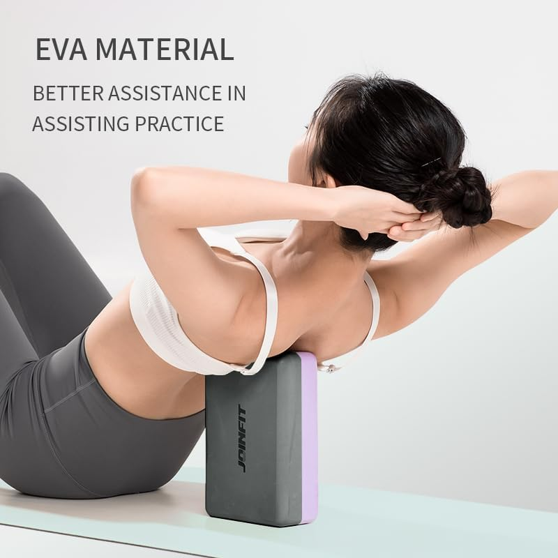 Yoga Blocks, High Density Yoga Bricks 2 Pack/1 Pack, Multicolour Lightweight EVA Foam Blocks for Yoga, Pilates, Meditation - Yoga Accessories for Stability, Balance, Deepen Stretches