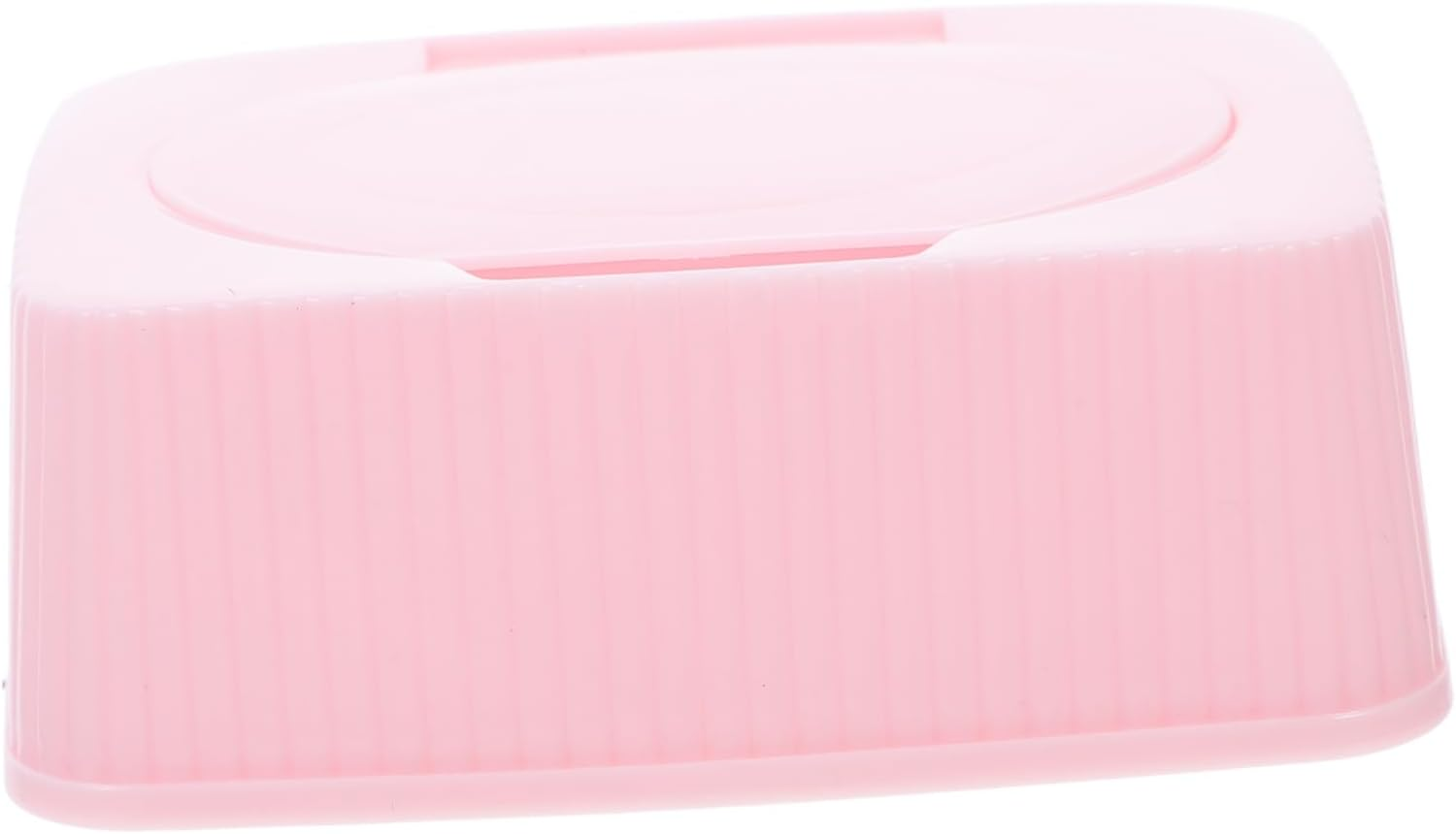 TIDTALEO Baby Wipes Dispenser and Tissue Box Holder Pink Plastic Refillable Baby Wipe Container Flip Cover Dustproof for Nursery and Travel Storage image number 3
