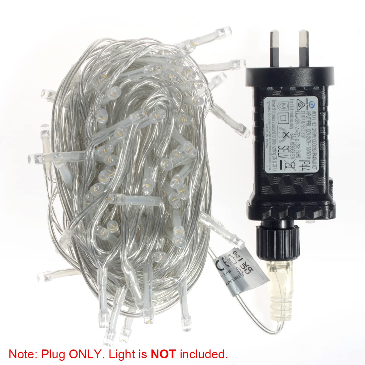 SAA Approved 3.6W AU Plug for T Tersely Fairy Light, 31V Safe Low Voltage 8 Lighting Modes Indoor Plug with Timer Function for 10M/100LED and 20M/200LED Lights image number 3