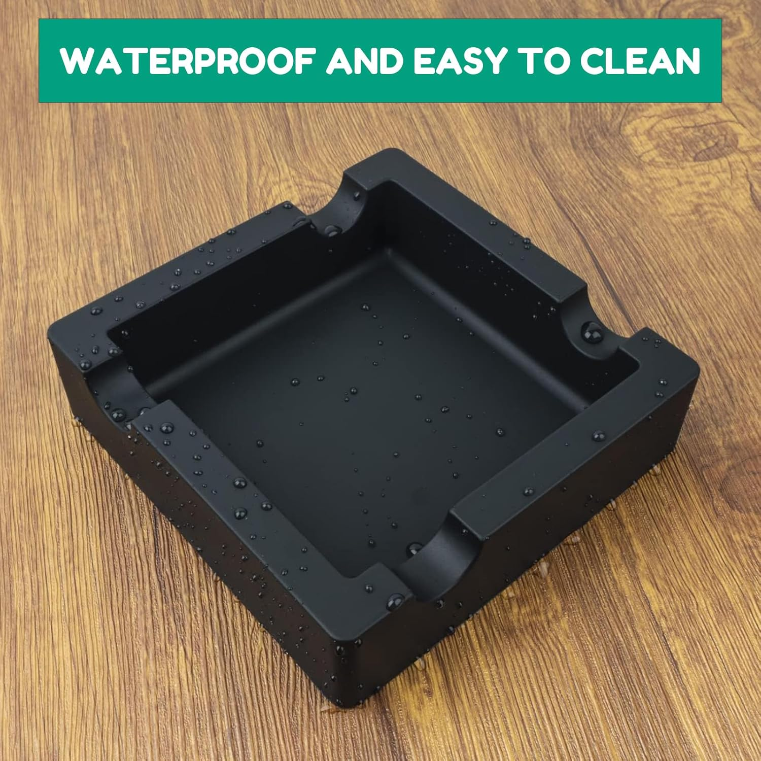 Unbreakable Silicone Cigar Ashtray - Large 15Cm X 15Cm Outdoor/Indoor Use, 4 Cigar Holders, Weatherproof & Scratch-Resistant (300G) image number 5