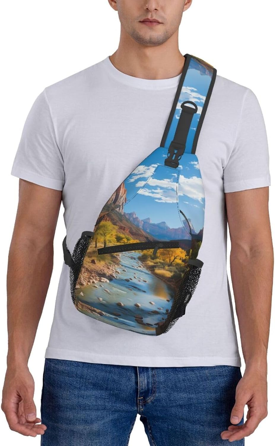 Glbnsheric Sling Bag for Women Men Crossbody Bag Sling Backpack Flamingo Bird Cross Body Bag Adjustable Chest Bag - Flamingo Bird image number 7