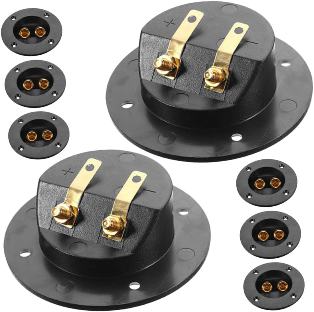 HIAKDOFT 8PCS Full Copper Speaker Wire Connector Terminal Box with Binding Posts for DIY Home Car Stereo Systems High Conductivity Audio Cable Terminal for Subwoofers Soundbars Hifi image number 4