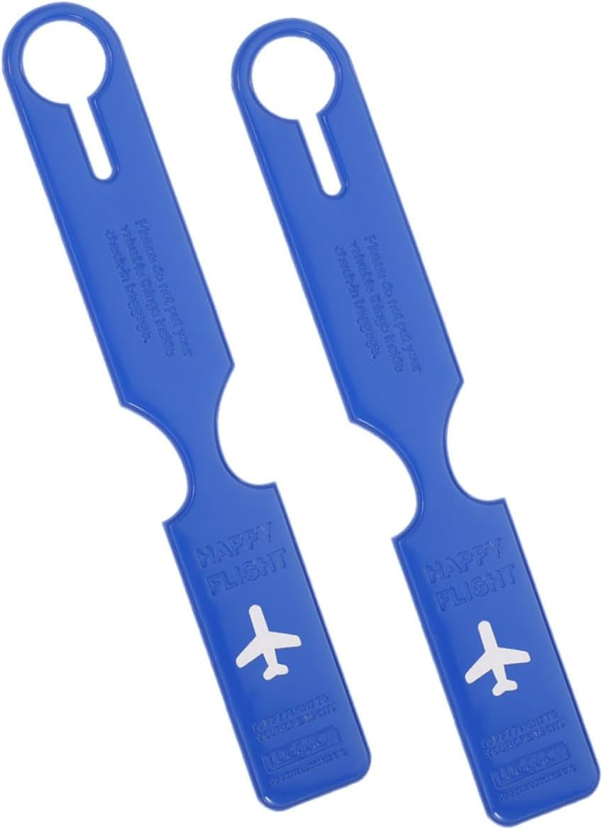 LIGIGWASH 2Pcs Travel Accessories Plastic Luggage Tags Suitcase Tag for Airplane image number 3