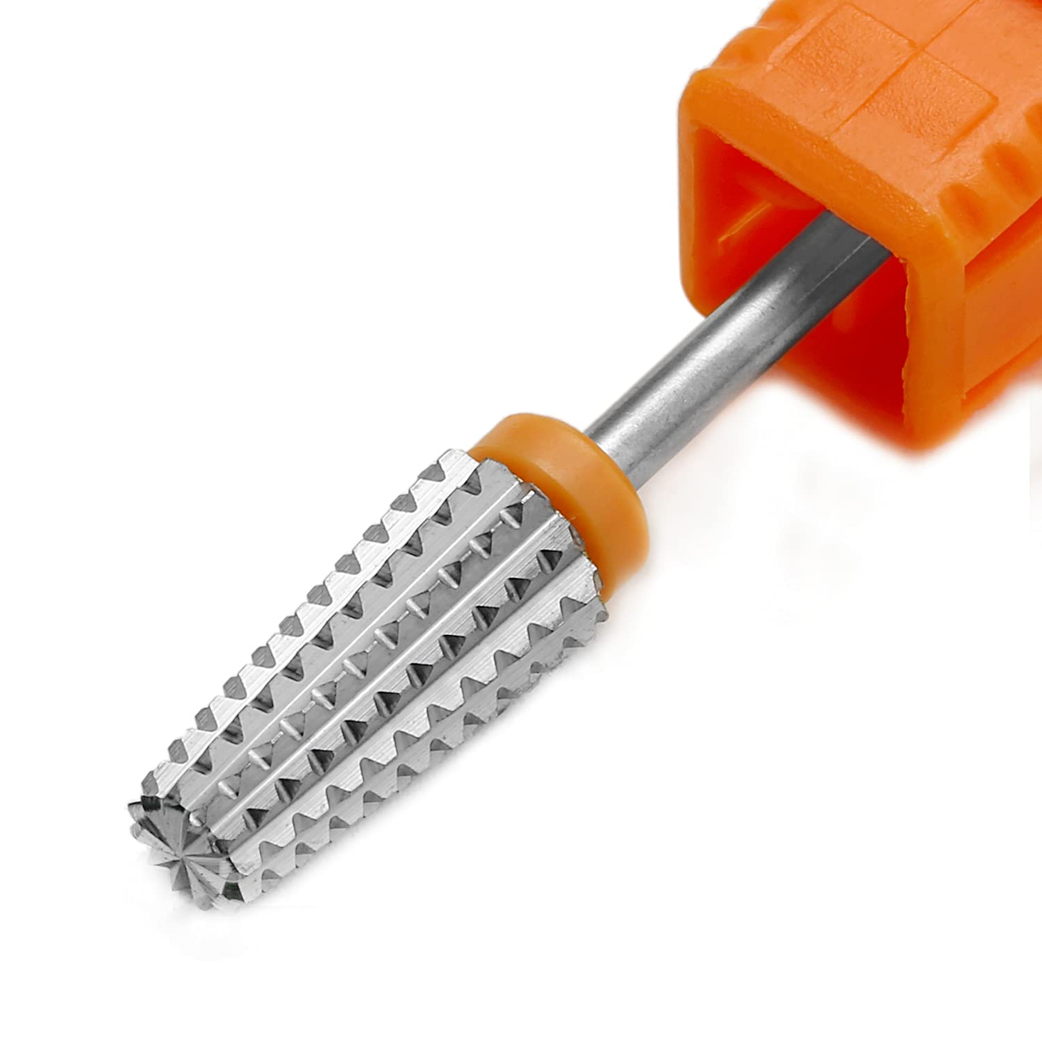 ERUIKA Nail Drill Bits 5 in 1 Carbide Rotary Bit 3/32" Shank Nail Cutter,Left and Right Handed Acrylic or Hard Gel Remover (F)