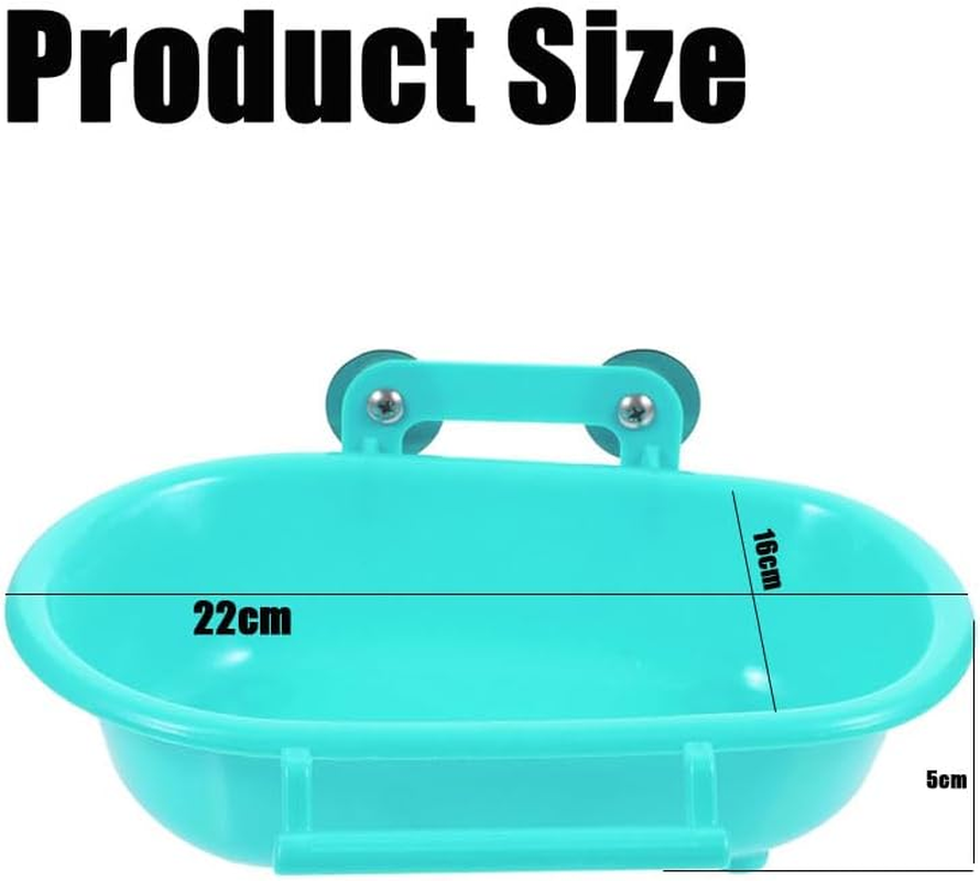 Reusable Bird Bathtub Box Bird Bath,Bird Bath for Cage,Small Tub Bowl for Hang inside Cage Birdbath Shower,Parrot Shower Bird Cage Accessories for Small Birds Parrots Canary Lovebirds (Green) image number 4