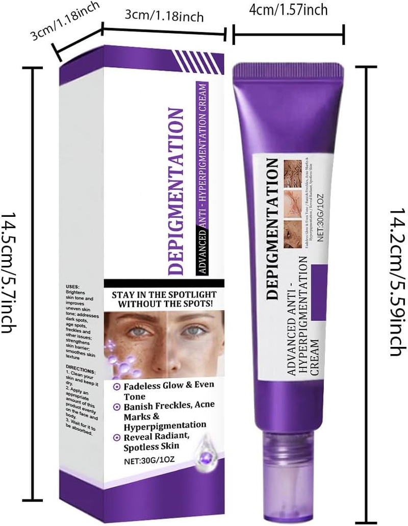 Advanced anti Hyperpigmentation Cream - Dark Spot Remover & anti Aging Face Treatment, Brightening Moisturizer for All Skin Types, Hyperpigmentation Correcting Cream 30G (1) image number 2